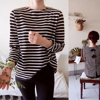 Bow-back Stripe T-shirt