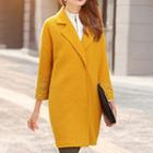 3/4-sleeve Long Coat