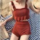 Ruffle Knitted Tankini