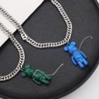 Couple Matching Bear Pendant Chain Necklace