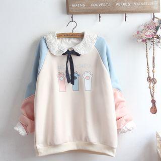 Paw Print Pullover / Long-sleeve Shirt / Set