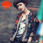 Embroidered 3/4-sleeve Jacket