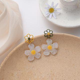Acrylic Flower Dangle Earring 01 - As Shown In Figure - One Size