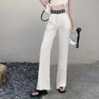 Set: One-shoulder Tube Top + High Waist Wide Leg Pants