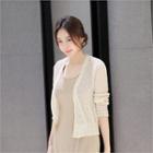 V-neck Long-sleeve Sheer Cardigan