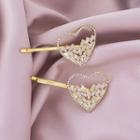 Alloy Heart Hair Pin 01 - One Size