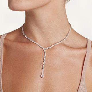 Rhinestone Alloy Y Choker