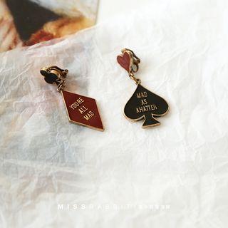 Lettering Clip-on Earring