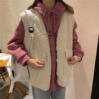 Long-sleeve Printed Hoodie / Fleece Vest