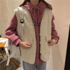 Long-sleeve Printed Hoodie / Fleece Vest