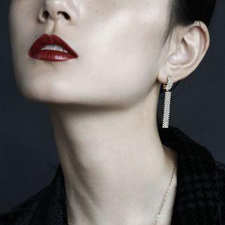Set: Rhinestone Drop Earring + Layered Stud Earring