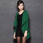 Pocket-accent Open-front Jacket