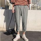Button Cropped Tapered Pants
