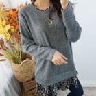 Floral Detail Knit Pullover