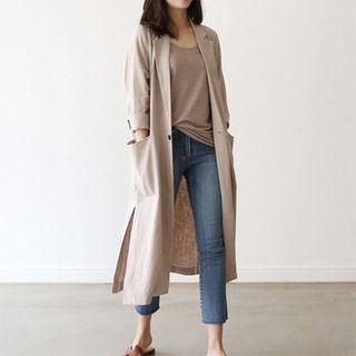 One-button Long Light Jacket