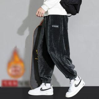 Corduroy Wide Leg Jogger Sweatpants