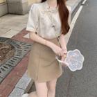 Short-sleeve Qipao Top / Skirt