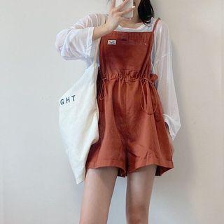 Long-sleeve Top / Spaghetti Strap Romper / Set
