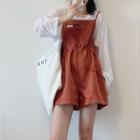 Long-sleeve Top / Spaghetti Strap Romper / Set