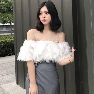 Fringed Off-shoulder Top
