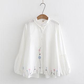 Floral Embroidery Lace Shirt