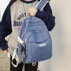 Lettering Applique Nylon Backpack / Bag Charm / Set