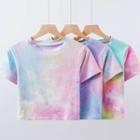 Short-sleeve Tie-dyed Cropped T-shirt