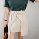 Tie-front Mini Skirt