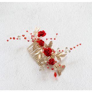 Wedding Rose Embellished Headpiece / Earring / Hair Comb / Hair Pin / Set