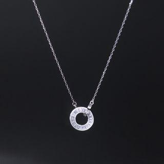 Hoop Necklace S925 Silver - Silver - One Size