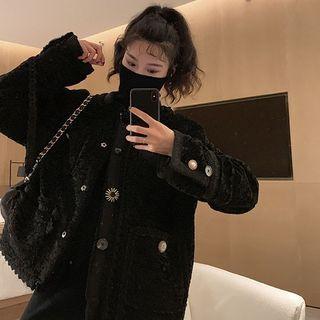 Long-sleeve Fleece Lined Pocket Jacket
