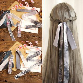 Printed Chiffon Hair Tie As Shown In Figure - One Size