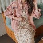Fray-hem Loose-fit Safari Jacket