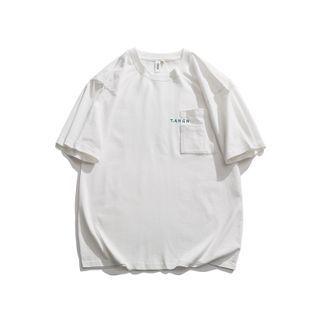 Embroidered Pocket-front Short-sleeve Tee