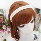 Lace Trim Hair Band 01 - Off White - One Size