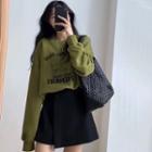 Set: Dog Print Sweatshirt + Mini A-line Skort