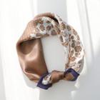 Printed Silk Scarf Brown - 53x53cm - A2012
