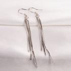 Tassel Hook Earring 1 Pair - Silver - One Size