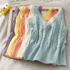 Cable-knit Vest In 7 Colors