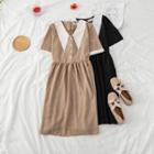 Short-sleeve Sharp-collar Dress