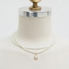 Pendant Faux-pearl Layered Necklace Gold - One Size