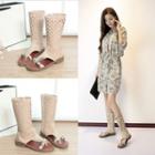 Perforated Sandal Boots