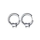 Simple Fashion Geometric Cylindrical 316l Stainless Steel Stud Earrings Silver - One Size