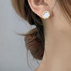 Shell Stainless Steel Earring 1 Pair - Gold & White - One Size