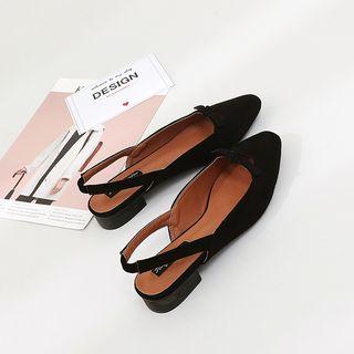 Faux-suede Slingback Flats