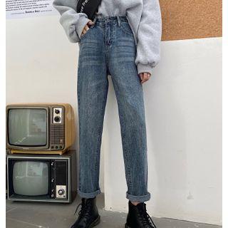 Cropped Straight Denim Jeans
