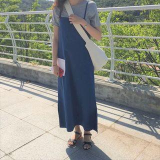 Spaghetti Strap Jumper Dress / Short-sleeve T-shirt