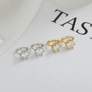 Rhinestone Hoop Earring / Stud Earring