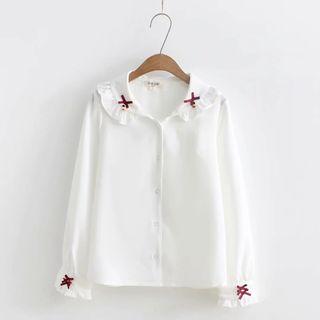 Frilled Trim Collar Blouse