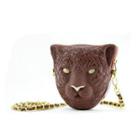 Leopard 3d Bag (golden With White) Brown - One Size